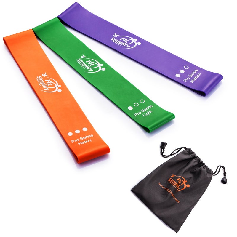Fit Simplify Pro Series Resistance Loop Exercise Bands, Set of 3 - Image 1